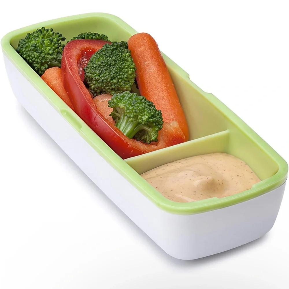 Brand new 4 sets Joie Snack On The Go Divided Container, Two Compartment Storage